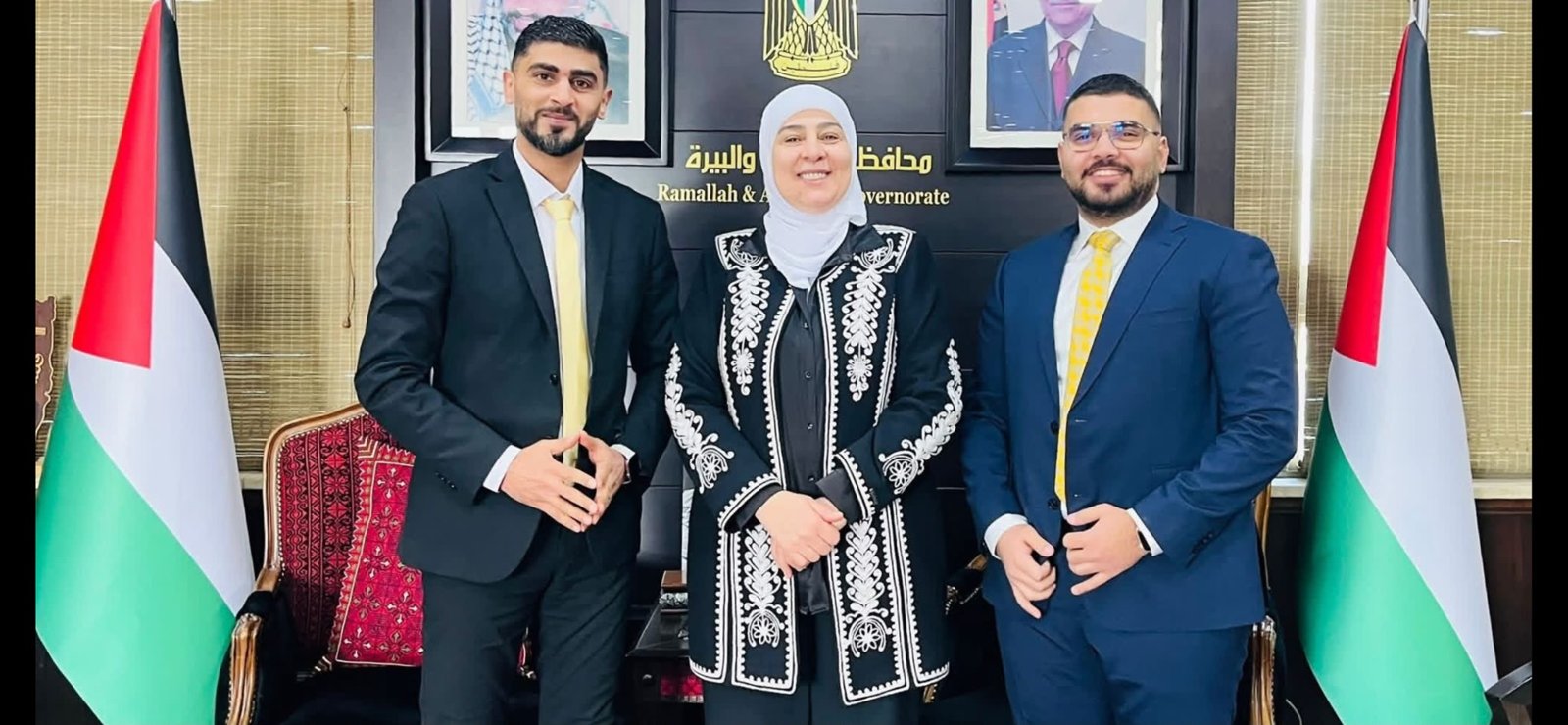 Yazid M. Al-Badarin with Dr. Laila Ghannam
